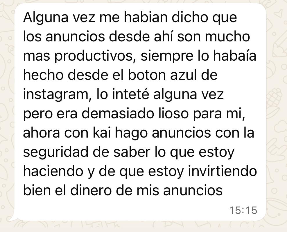 Testimonio sobre Kai